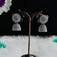 VM Imitation Vintage Look Oxidised Plated Jhumki Earrings