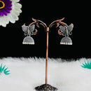 VM Imitation Unique Oxidised Butterfly Design Jhumki Earrings 
