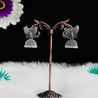 VM Imitation Unique Oxidised Butterfly Design Jhumki Earrings 