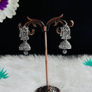 VM Imitation Oxidised Plated South Indian Style Temple Jhumki Earrings