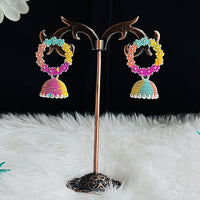 VM Imitation Multicolor Flower Design Jhumki
