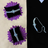 VM Imitation Rhodium Plated Delicate Austrian Stone Adjustable Bracelet