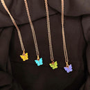 VM Imitation Delicate Butterfly Charm Chain Pendant