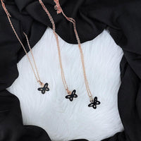 VM Imitation Delicate Butterfly Charm Chain Pendant