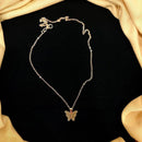 VM Imitation Delicate Butterfly Charm Chain Pendant