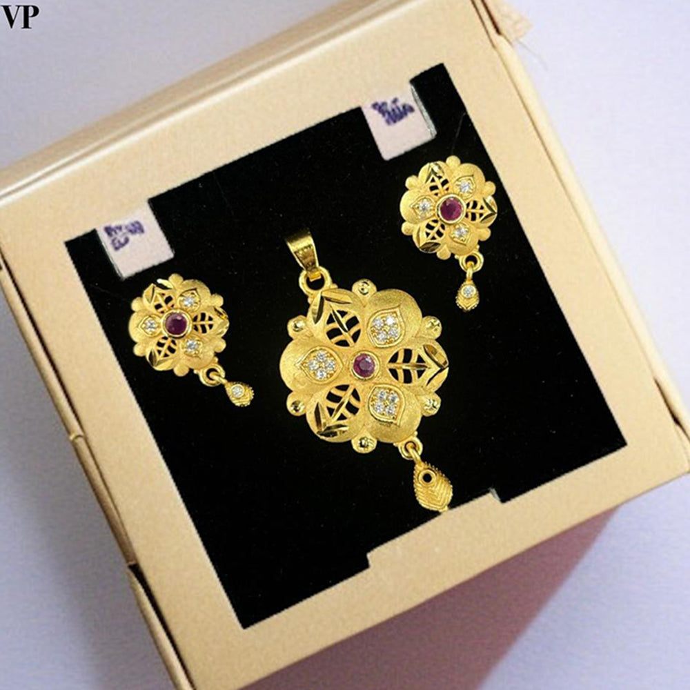 VM Imitation Premium Sparkling Austrian Stone Pendant Set
