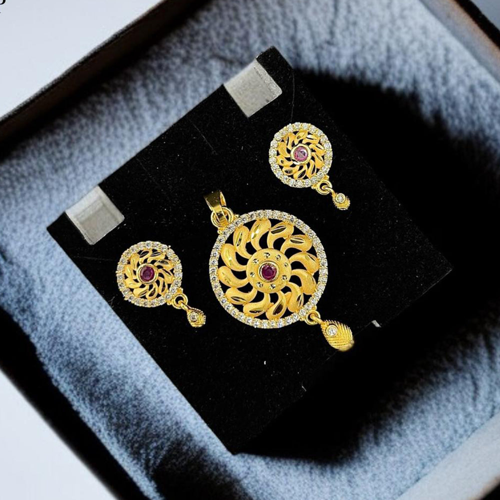 VM Imitation Premium Sparkling Austrian Stone Pendant Set