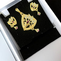 VM Imitation Premium Sparkling Austrian Stone Pendant Set