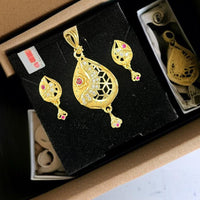 VM Imitation Premium Sparkling Austrian Stone Pendant Set