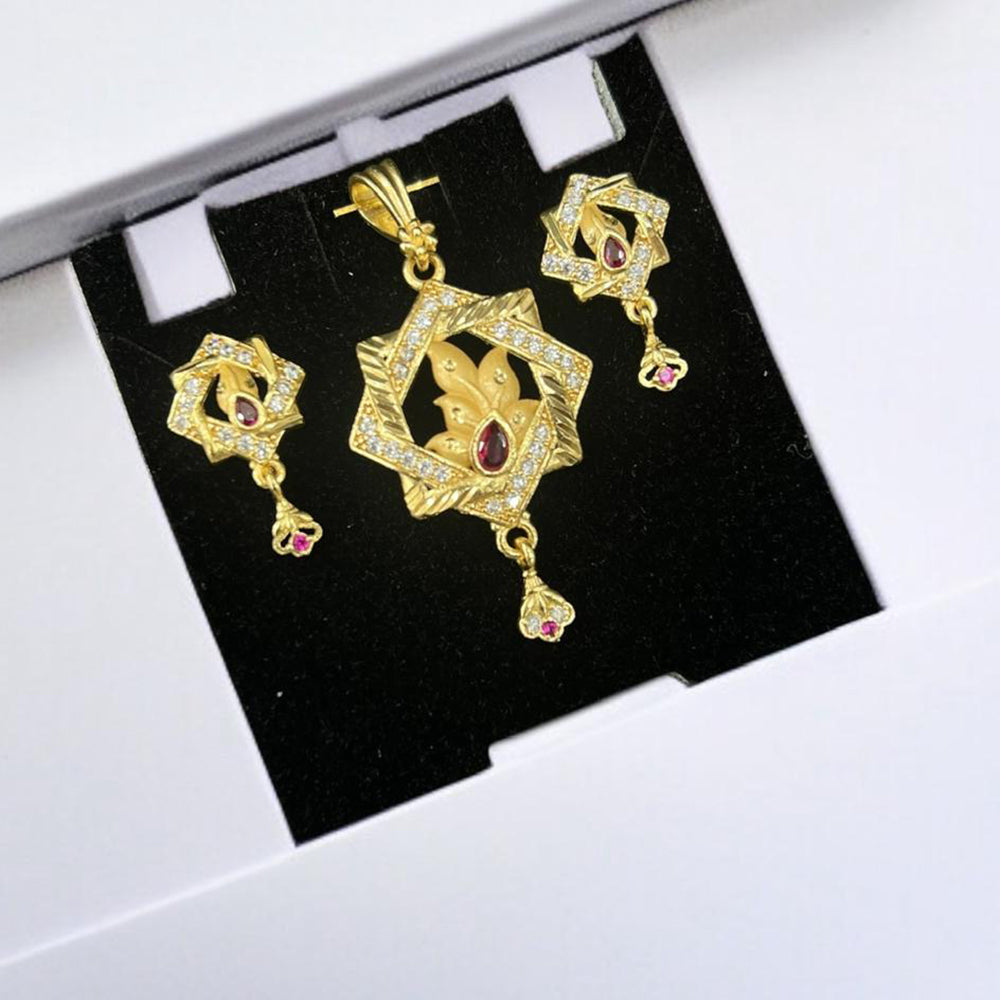 VM Imitation Premium Sparkling Austrian Stone Pendant Set