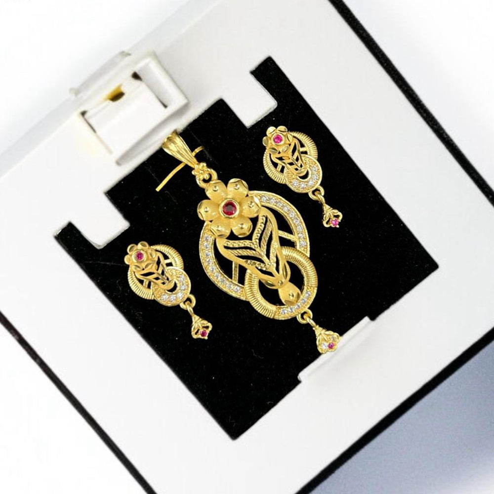 VM Imitation Premium Sparkling Austrian Stone Pendant Set
