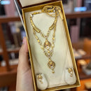 VM Imitation Dual Set Austrian Stone Necklaces for Stylish Looks