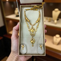 VM Imitation Dual Set Austrian Stone Necklaces for Stylish Looks