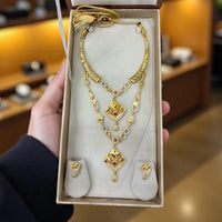 VM Imitation Dual Set Austrian Stone Necklaces for Stylish Looks