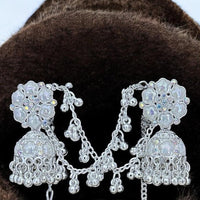 VM Antique Royal Antique Austrian Stone And Beads Jhumki Earrings