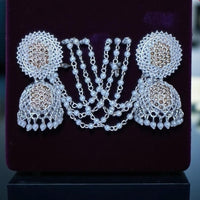 VM Antique Royal Antique Austrian Stone And Beads Jhumki Earrings