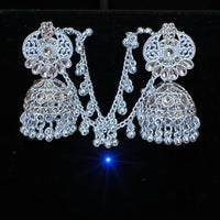 VM Antique Royal Antique Austrian Stone And Beads Jhumki Earrings