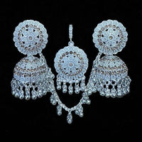 VM Antique Royal Antique Austrian Stone And Beads Jhumki Earrings