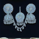 VM Antique Royal Antique Austrian Stone And Beads Jhumki Earrings