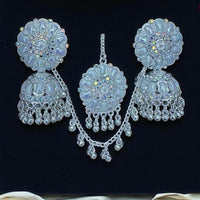 VM Antique Royal Antique Austrian Stone And Beads Jhumki Earrings
