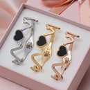 VM Imitation Designer Heart-Shaped Openable Bracelet