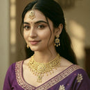 VM Imitation Pota Stone Designer Choker Necklace Set