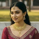 VM Imitation Pota Stone Designer Choker Necklace Set