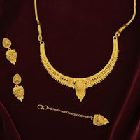 VM Imitation Royal Antique Gold Plated Necklace Set 