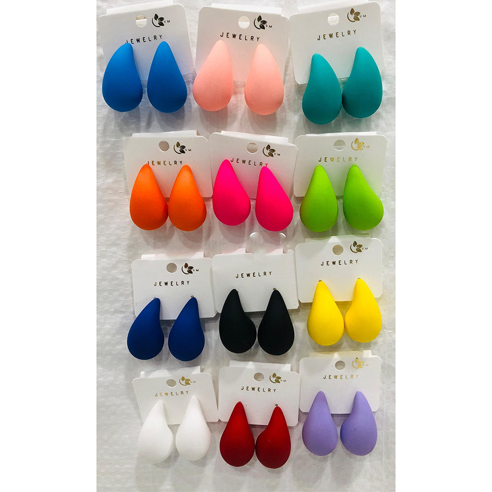 VM Imitation Trendy Matte Teardrop Fashion Studs