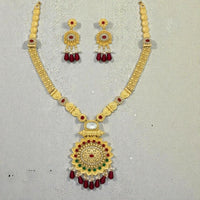 VM Imitation Royal Pota Stone And Beads Pack of 3 Necklace Set