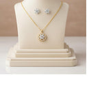 VM Imitation Premium Sparkling Crystal Stone Pendant Set