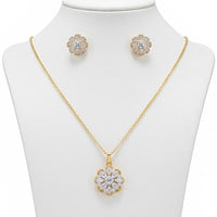 VM Imitation Premium Sparkling Crystal Stone Pendant Set