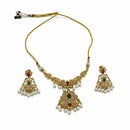 VM Imitation Fancy Austrian Stone And Pearl Statement Necklace Set