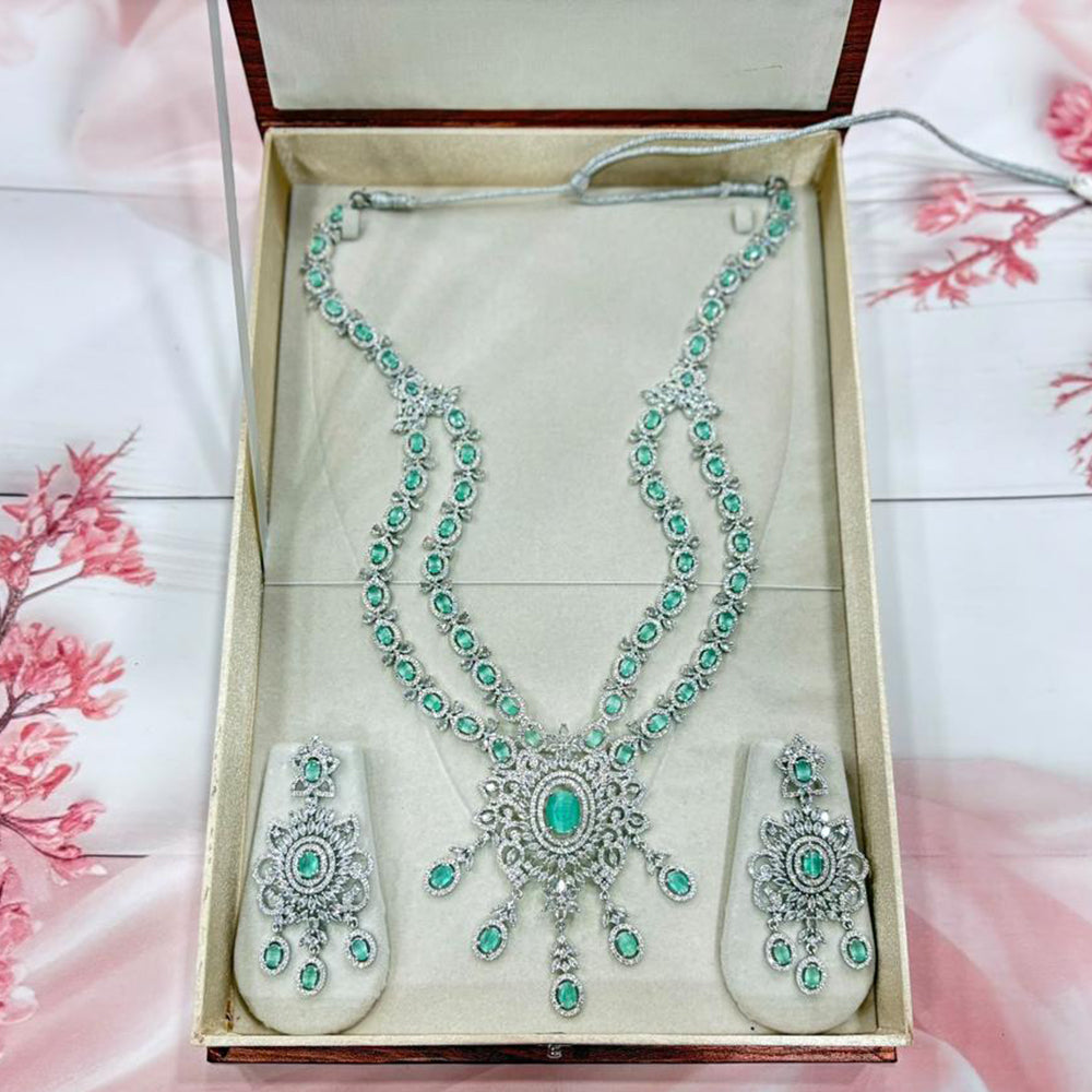 VM Imitation American Diamond Long Necklace Set (Pack of 6)