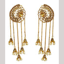 Hania Jewels Long Dangle Earrings with Pearls Jhumkis Drops