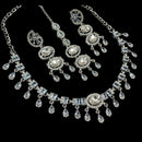 NAFJ Silver Plated Crystal Stone Necklace Set