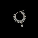 NAFJ Silver Plated Austrian Stone Nose Ring