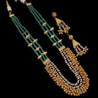 NAFJ Gold Plated Beads Necklace Set