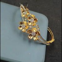 NAFJ Gold Plated American Diamond Openable Kada