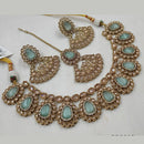 NAFJ Gold Plated Crystal Stone Necklace Set