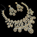 NAFJ Gold Plated American Diamond Necklace Set