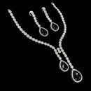 NAFJ Silver Plated Traditional American Diamond Look Necklace Set