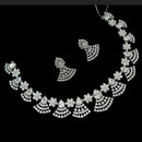 NAFJ Silver Plated Traditional American Diamond Look Necklace Set