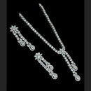 NAFJ Silver Plated Traditional American Diamond Look Necklace Set
