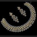 NAFJ Designer 2-Tone Plated  American DiamondsNecklace Set