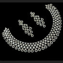 NAFJ Designer Silver Plated  American DiamondsNecklace Set