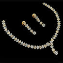 NAFJ Party Wear 2 Tone Plated Austrian Stone Necklace Set