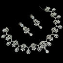 NAFJ Elegant Silver Plated Austrian Stones Necklace Set
