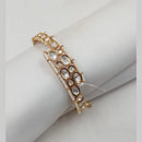 NAFJ Designer Gold Plated Polki Kundan Openable Bracelet