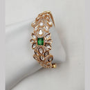 NAFJ Designer Gold Plated Polki Kundan Openable Bracelet